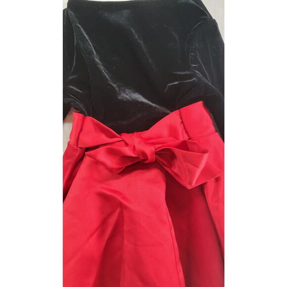 Girls Rare Editions Dress Velvet and Red SZ 3T - Picture 6 of 8